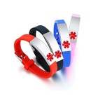 Personalized Men Women Medical Alert Id Bracelet Silicone Sos Bangles Adjustable