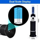 Portable Brix Refractometer With Atc  Accurate Dual Scale Brix Meter Specific   
