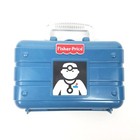 Vtg Fisher Price Medical Doctor Kit With Accessories  Blue Case               1a