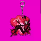2 pcs Hazbin Hotel Alastor Lucifer Acrylic Pendant Key Chain Key Ring Anime Gift