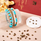 360pcs Antique Bronze 6 Styles Spacer Beads Tibetan Metal Tiny Column