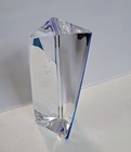 Rare 1994 Kosta Boda Striped 8  Glass Trophy Bob Hope Chrysler Classic Runner Up