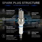 7164 Tr55ix Iridium Spark Plugs 8 Pack Replace 3403 Tr55gp 3951 Tr55