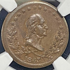 1863 Civil War Token The Washington Token F-119 398a Ngc Au 55 Brown No Reserve