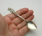 Vintage 800 Silver  st moritz  Demitasse Flower Design Spoon Hallmarked 3 3 4 