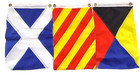 New Set 3 Flags Nylon   Brass 18  Boat Signal  Zulu  Mike  Yankee 