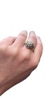 14k Gold Natural Diamond Cluster Ring Womens Flower Estate