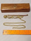Bosun s Whistle In Wood Box Brass   Copper Nautical Home Decor Vintage Read Pics
