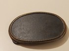 Western Cowboy Oval Rope Edge Belt Buckle Blank Vintage Antique Brass Custom Diy