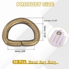 Metal D Ring Heavy Duty Welded D Rings Metal Buckle 5 8  Bronze 50pcs