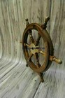 18  Nautical Wooden Ship Steering Wheel Pirate Wood Brass Fishing Wall D  cor