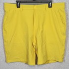 Hreski Performance Mens Golf Shorts Sunshine Yellow  38x9   Euc