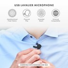 Movo Lv1-usb Lavalier Mic With Usb   3 5mm For Pc  Mac  Smartphones   Cameras