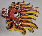 Hand Carved 6 x7  3-piece Wooden Mask Devil Hand Carved Wall Decor Small Piece