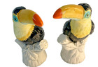 Vintage Quon-quon Japan Toucan Salt   Pepper Shakers Colorful Birds