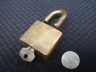 Vintage Reese Us Brass Padlock W key