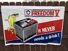 Vintage 1970   s Delco Freedom Batteries Banner 3    X 5    Very Good Condition