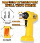 Kids Tool Bench With Electric Drill Construction Vehicles 2-in-1 Workbench 