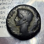 Augustus 27bc-14ad Ae As Julia Traducta Rev Julia In Wreath  Choice  Patina