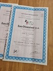 Lot 5 Vtg Euro Disneyland Sca 80s Stock Certificate Walt Disney Mickey Mouse