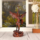 Vintage Solid Wood Carved Crafts Archangel Michael Desktop Home Living Ornaments