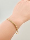 Real 14 K Yellow Gold Miami Cuban Necklace And Bracelet
