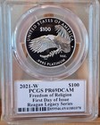 2021 W  100 1 Oz Platinum Proof Eagle Pcgs Pr69dcam Fdoi