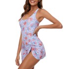 Printed Girls  Skirt Style One-piece Swimsuit Covers The Belly And Makes You Loo
