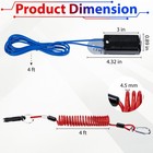 Trailer Breakaway Switch  With 4 Ft Coiled Brake Away 4ft  1 Pcs 