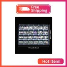 1 Box Of Multi -shaped 3d Nail Diamond Kits -24 Ab Crystal Gem Grids  Flat