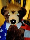 Donald Trump Trumpy Teddy Bear Original Authentic Deluxe 22  Plush Flag Pouch 