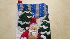 Bucilla Christmas Stocking Felt Hand Stitched  santa s Forest Family  Finished