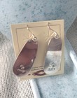 Cb Handmade Native American Sterling Silver 925 Turquoise Dangle Earrings