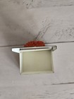 Vintage Goldtone Pill Box With Orange Floral Cabuchon On Lid 1 50 x1 x 50 