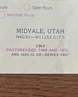 Vintage 1975 Midvale Quadrangle Utah Usgs Topographical Map