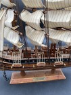 Vtg Uss Valiant Replica Of Sailing Ship Of 1700   s  17 1 4   t X 17 1 4   l X 2 1 2   d