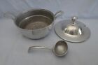 Vintage Rwp Wilton Plough Tavern Armetale Pewter Soup Tureen Lid   Ladle 8 5 