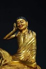 10 2  China Antique Tibet Tibetan Buddhism Temple Bronze Gilt Guru Buddha Statue