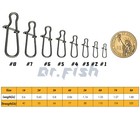 Dr  Fish 50 500pcs Fishing Duo-lock Snap 25-220 Lbs Stainless Steel Lure Tackle