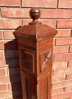 Large Antique Victorian Oak Or Cherry Newel Post    Finial Column 60 X 8 5 X 8 5