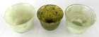 Antique Chinese Natural Jade Cups Lot Of 3