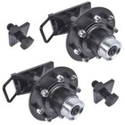 8 X 6 5 Lug 8000lb Shipping Container Wheels Steel Bolt-on Spindles Black