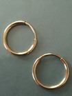Beautiful Tiny Hoop Earrings In Gold Fill 9mm  Sterling Silver 925