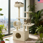 Cat Tree Tower 48in Multi-level Large Condo Scratching Posts Sisal Pet Furniture