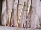 Antique Darning Crochet Sewing Box Set With 3 Bone Accessories In Original Box