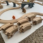 Wooden Train Track Set People Trees Signs Accessories Bridge Compatible