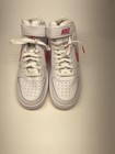 Nike Court Borough Mid 2 Shoes Youth Size 7y White Pink Arctic Orange Cd7782-116