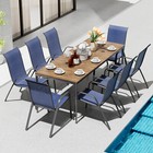 Patio Chairs Set Of 8 Patio Dining Chairs Outdoor Stackable Armchairs For Garden