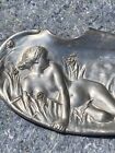 Antique J  Garnier Art Nouveau Lady 9 75in Cast Aluminum  rare 
