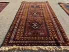 4x7 Vintage Oriental Rug Antique Handmade Handknotted Tribal Fine Blue Clean 4x6